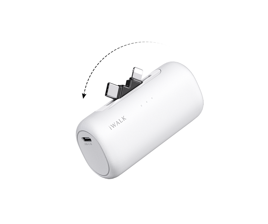 iWALK LinkPod Switch | USB-C and Lightning Plug Portable Charger